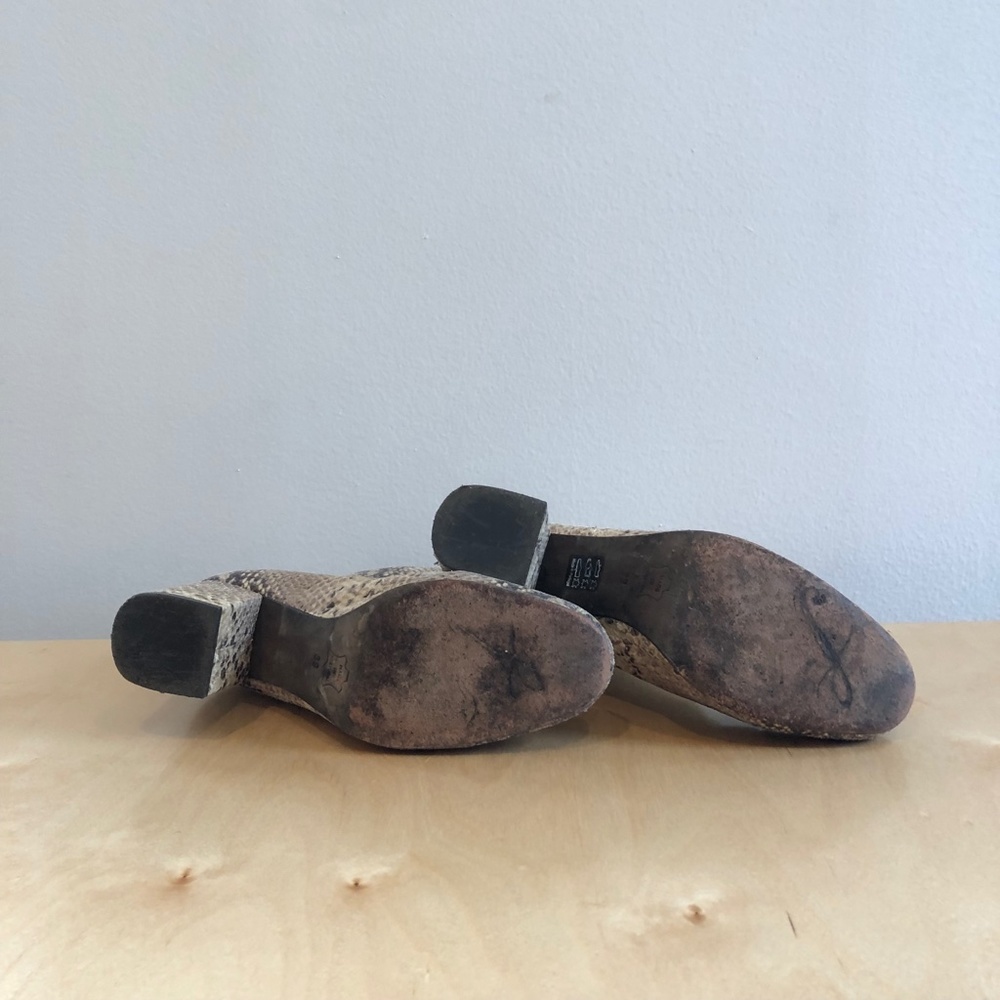 Free People Snakeskin Print Ankle Booties in Beige and Brown - Picture 7 of 8